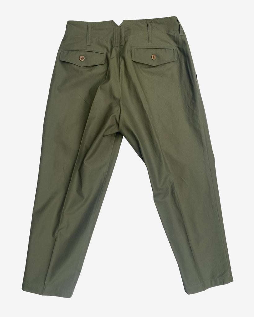CHINO CLOTH 2 PLEATED TROUSERS